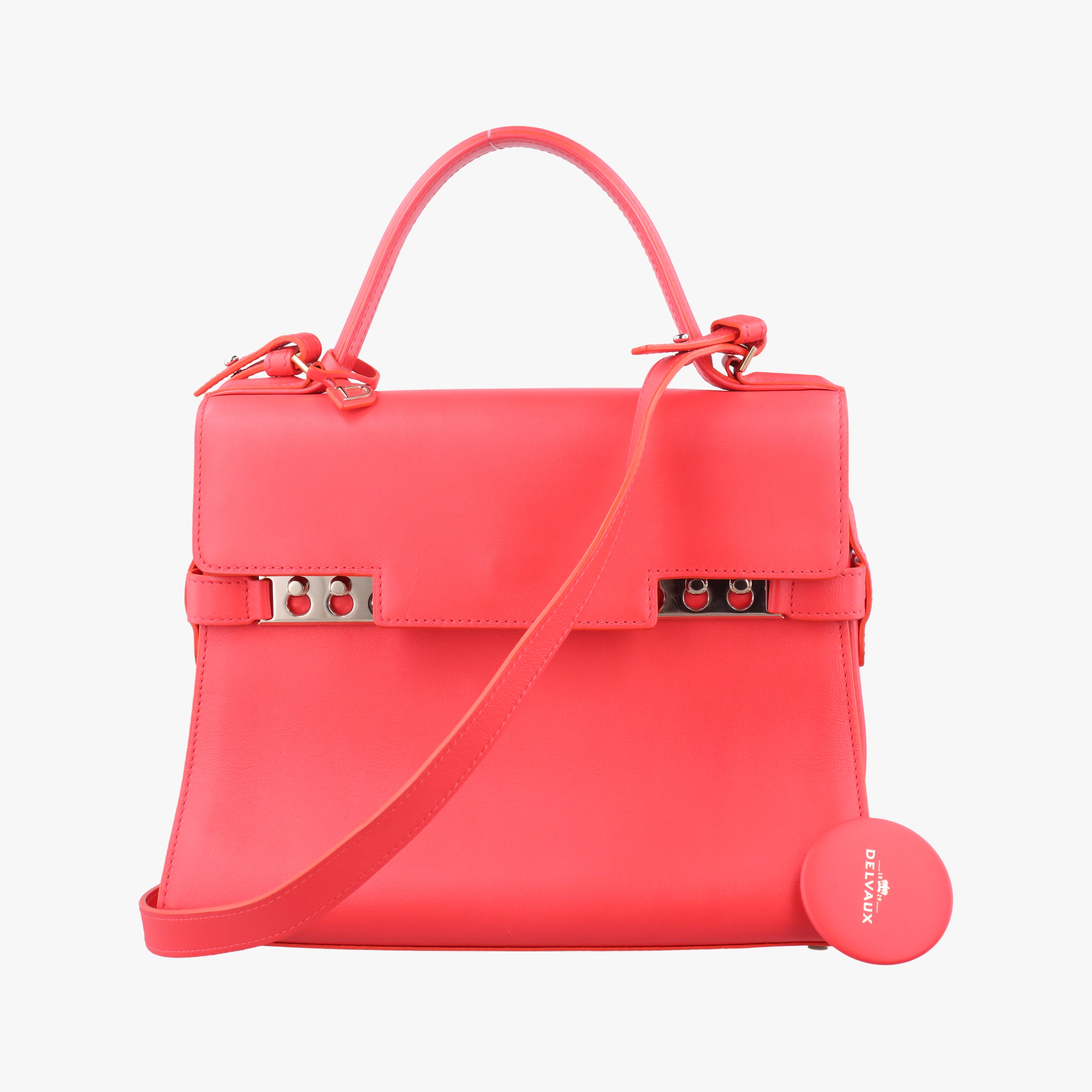 Pre-owned Delvaux Tan pete Orange Leather  shoulderbag | stylenewstar