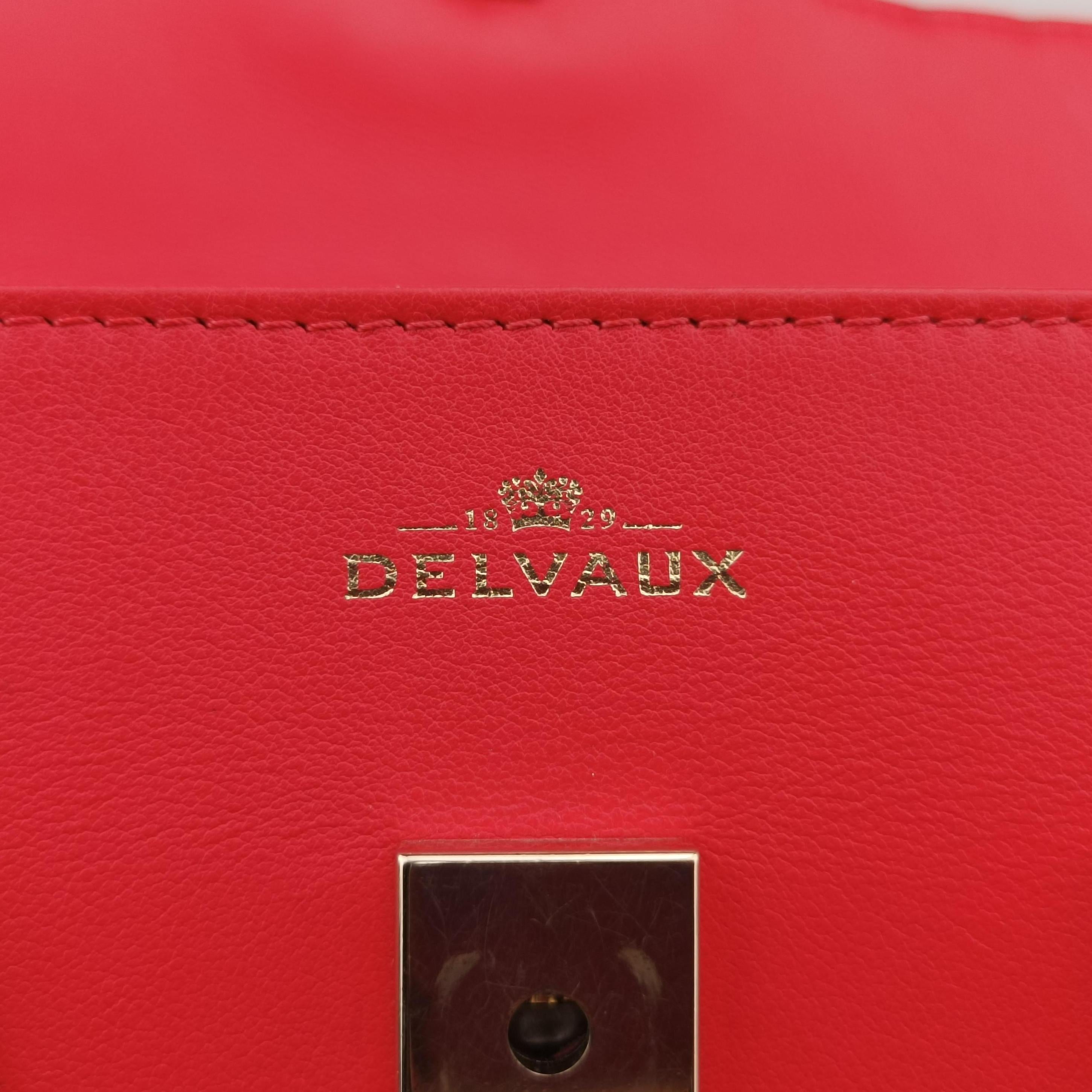Pre-owned Delvaux Tan pete Orange Leather  shoulderbag | stylenewstar