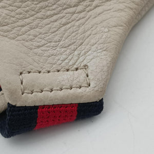 Pre-owned Gucci Gucci Print White Leather 530412 bum bag/waist bag | stylenewstar