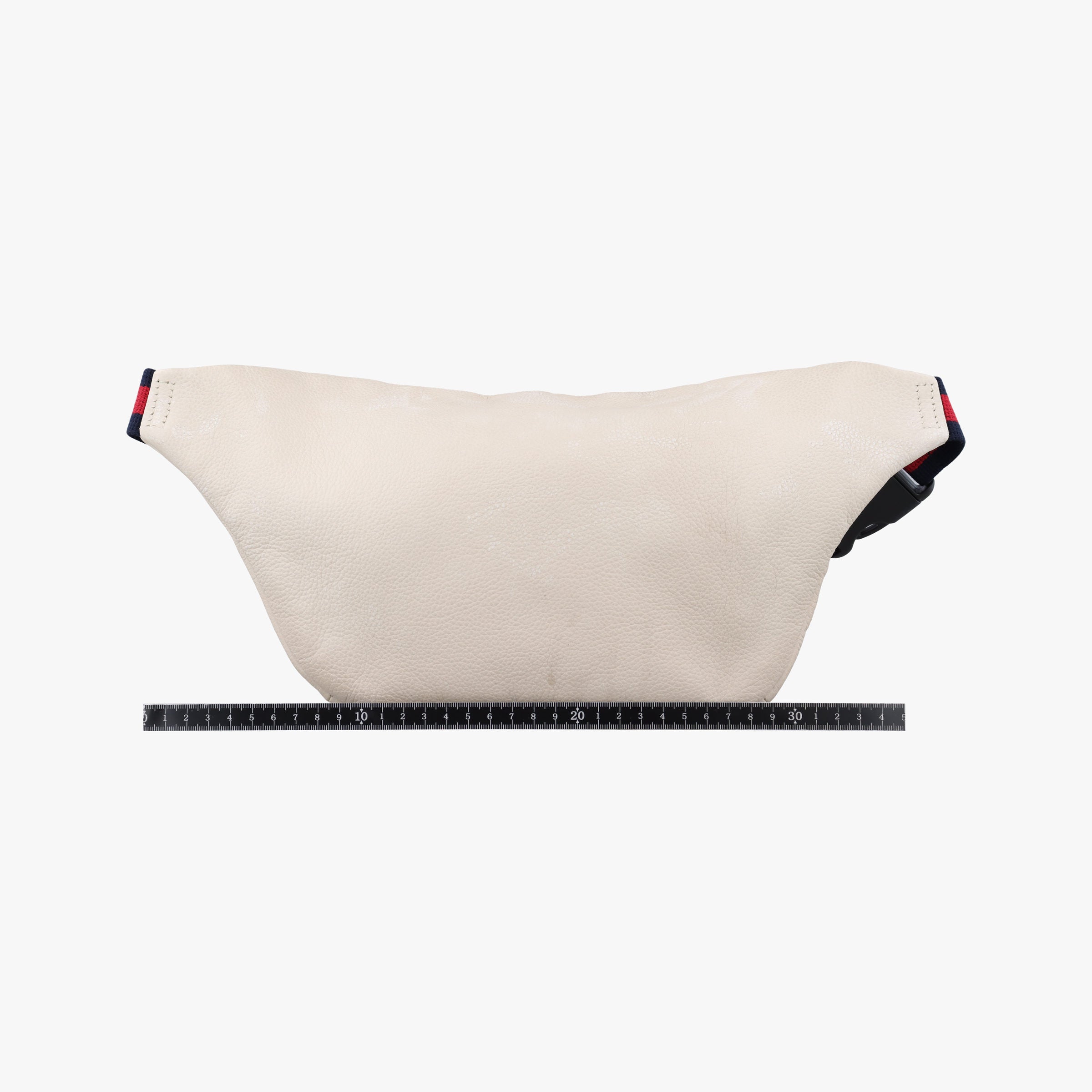 Pre-owned Gucci Gucci Print White Leather 530412 bum bag/waist bag | stylenewstar