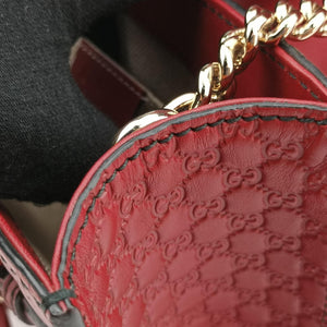 Secondhand Gucci Emily Red Leather 449636 shoulderbag | stylenewstar