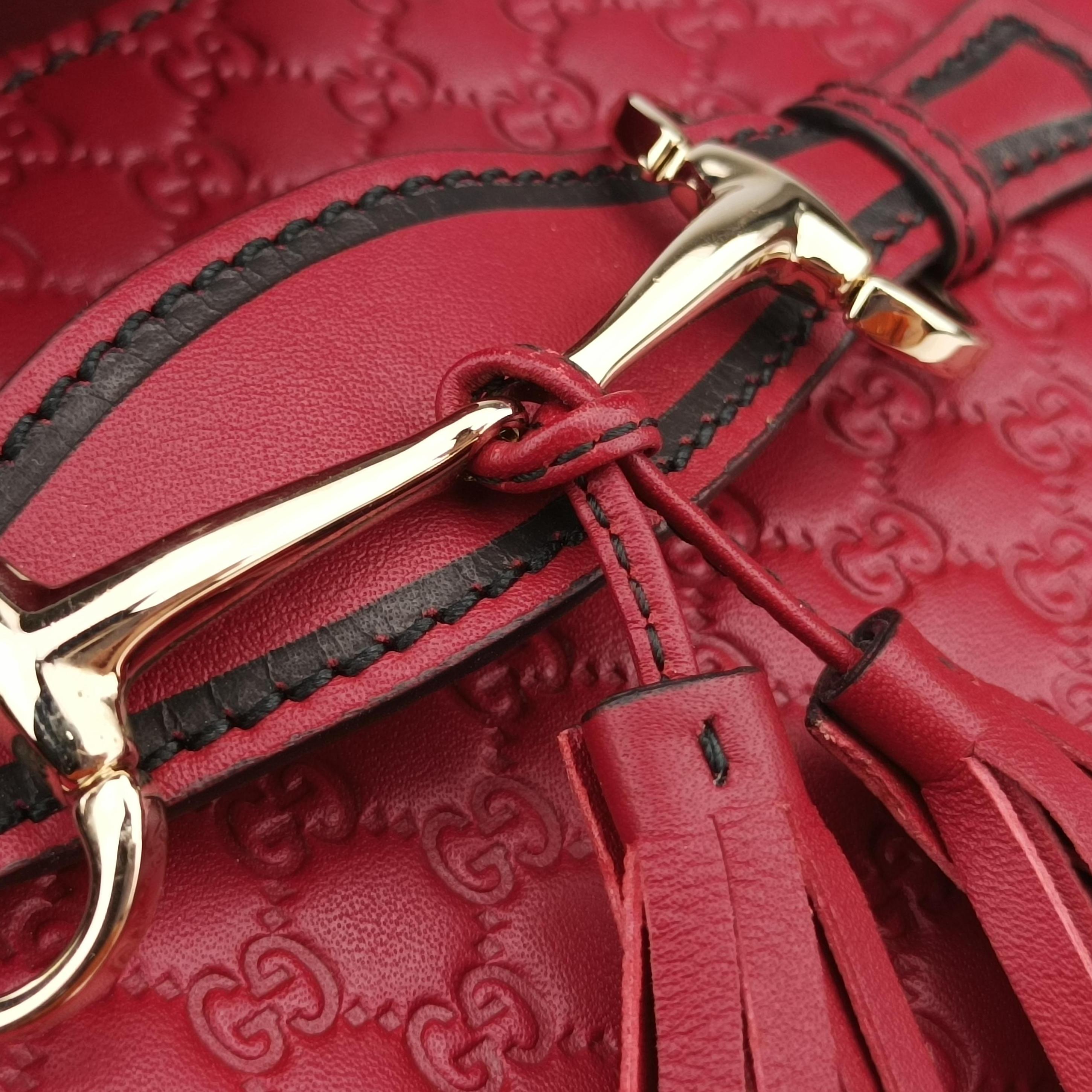 Secondhand Gucci Emily Red Leather 449636 shoulderbag | stylenewstar