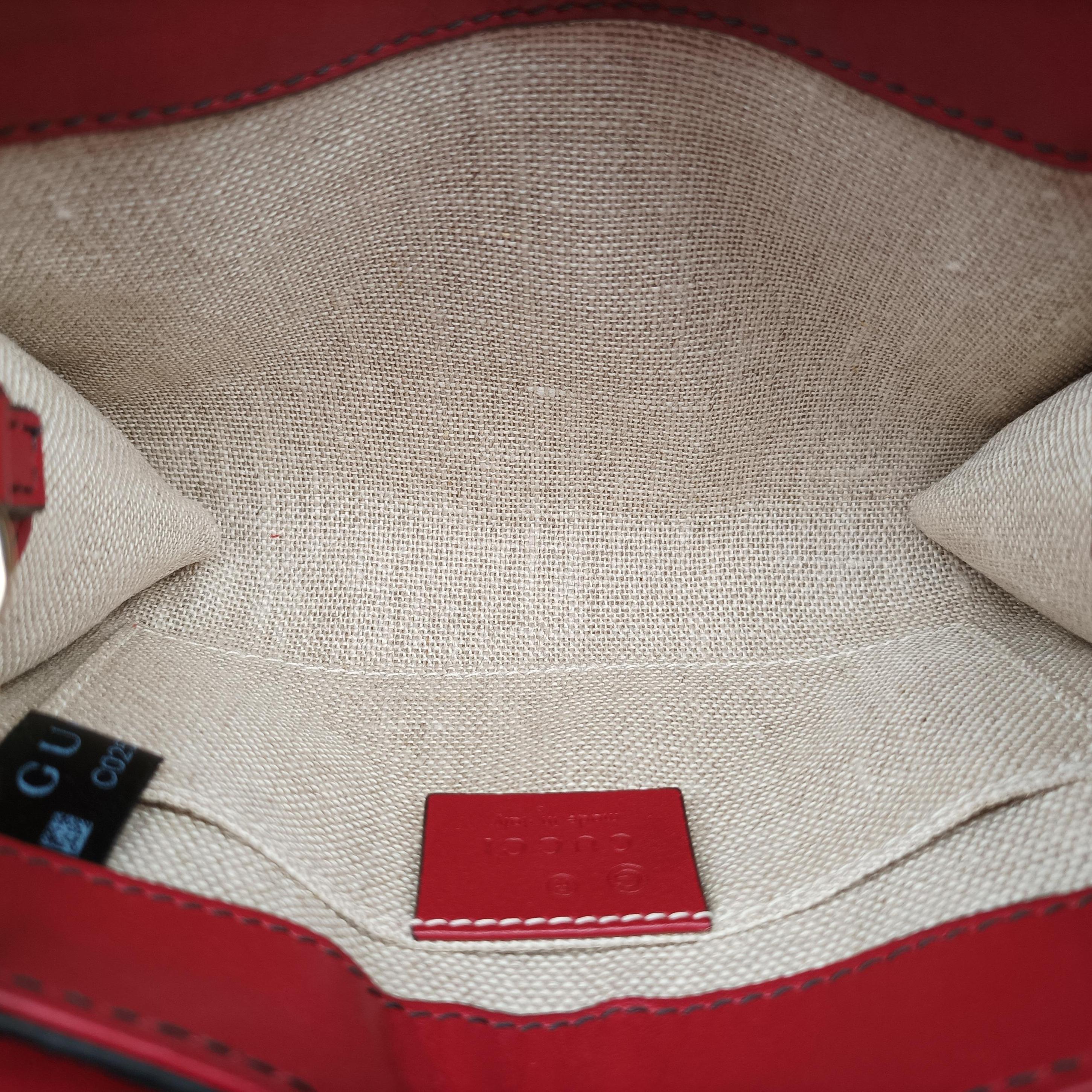 Secondhand Gucci Emily Red Leather 449636 shoulderbag | stylenewstar