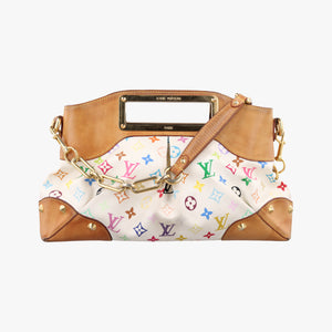 Pre-owned Louis Vuitton JUDY MM white Monogram Multicolor M40255 shoulderbag | stylenewstar