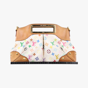 Pre-owned Louis Vuitton JUDY MM white Monogram Multicolor M40255 shoulderbag | stylenewstar