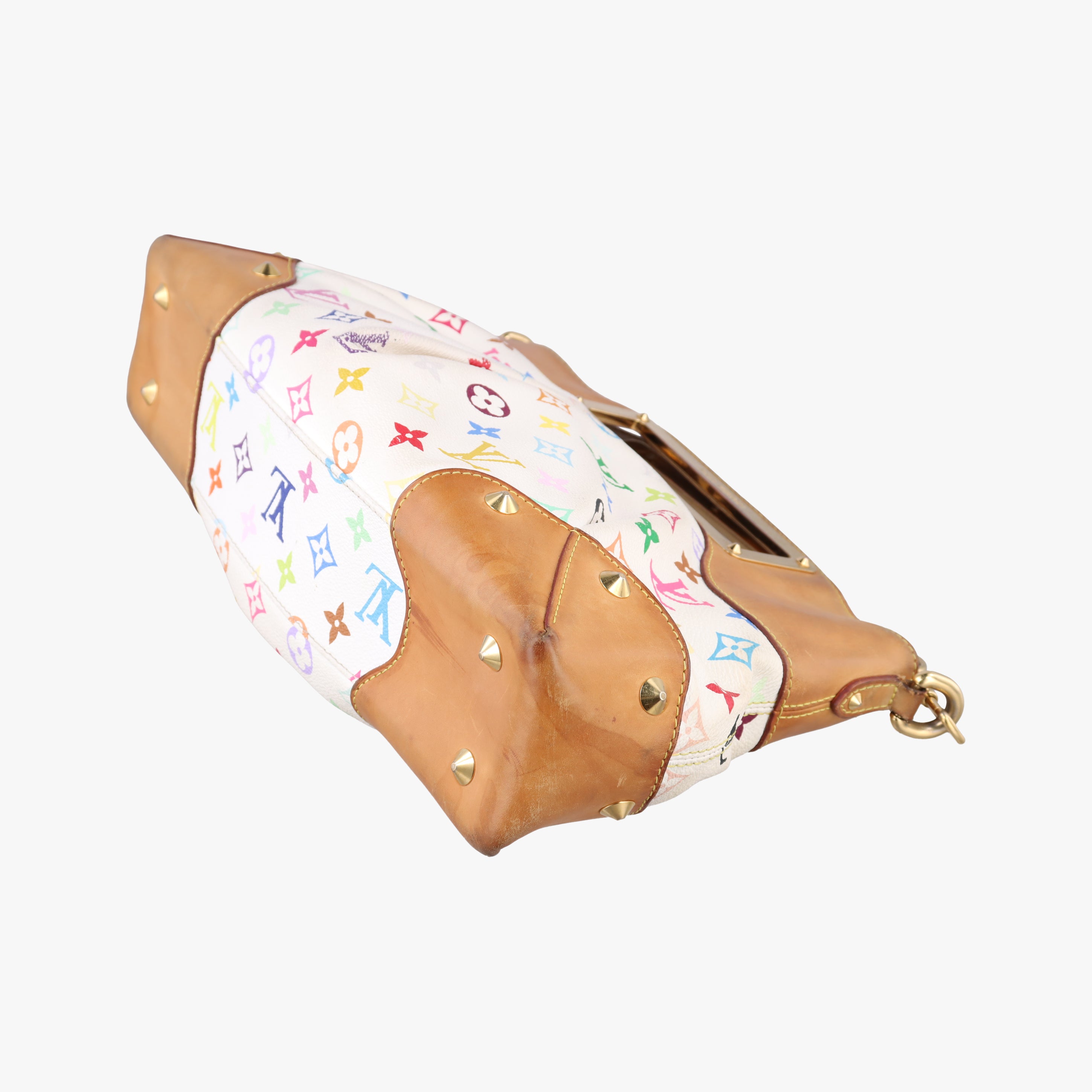 Pre-owned Louis Vuitton JUDY MM white Monogram Multicolor M40255 shoulderbag | stylenewstar
