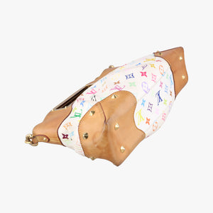 Pre-owned Louis Vuitton JUDY MM white Monogram Multicolor M40255 shoulderbag | stylenewstar
