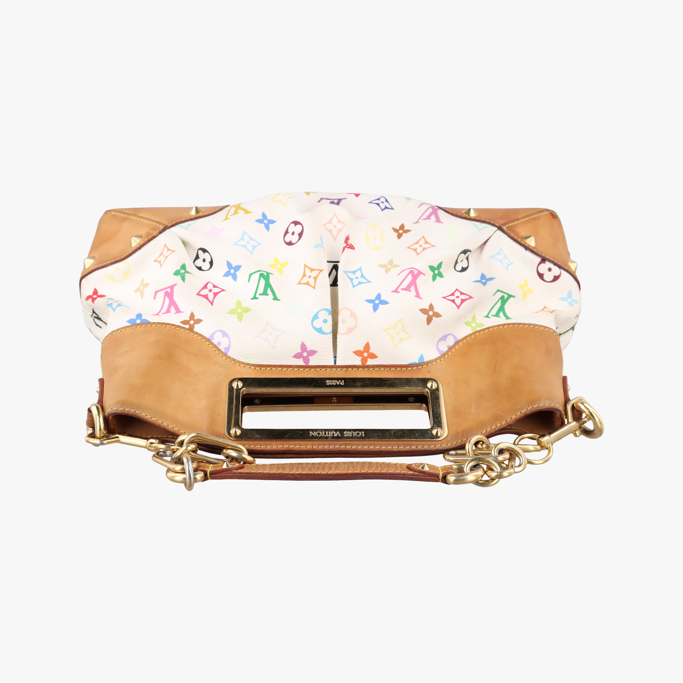 Pre-owned Louis Vuitton JUDY MM white Monogram Multicolor M40255 shoulderbag | stylenewstar