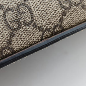 Pre-owned Gucci GG SUPREME Beige×Pink×Red PVC coated canvas×Leather 409534 shoulderbag | stylenewstar