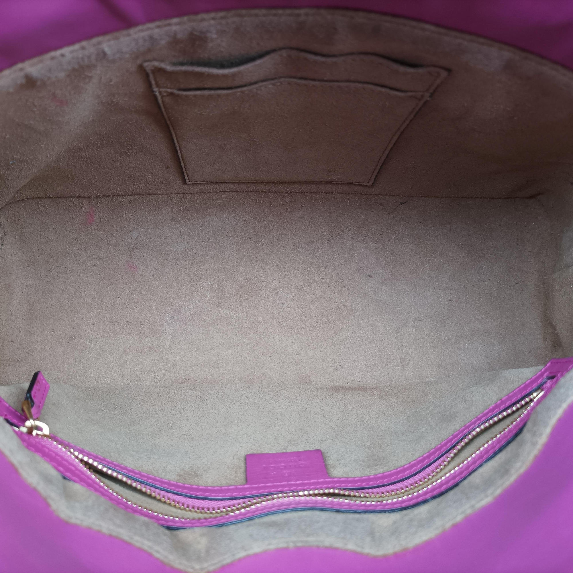Pre-owned Gucci GG SUPREME Beige×Pink×Red PVC coated canvas×Leather 409534 shoulderbag | stylenewstar