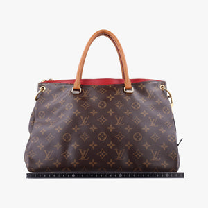 Pre-owned Louis Vuitton PALLAS Brown×CERISE Monogram Canvas×calf leather M41175 shoulderbag | stylenewstar