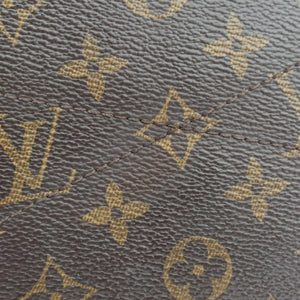 Pre-owned Louis Vuitton PALLAS Brown×CERISE Monogram Canvas×calf leather M41175 shoulderbag | stylenewstar