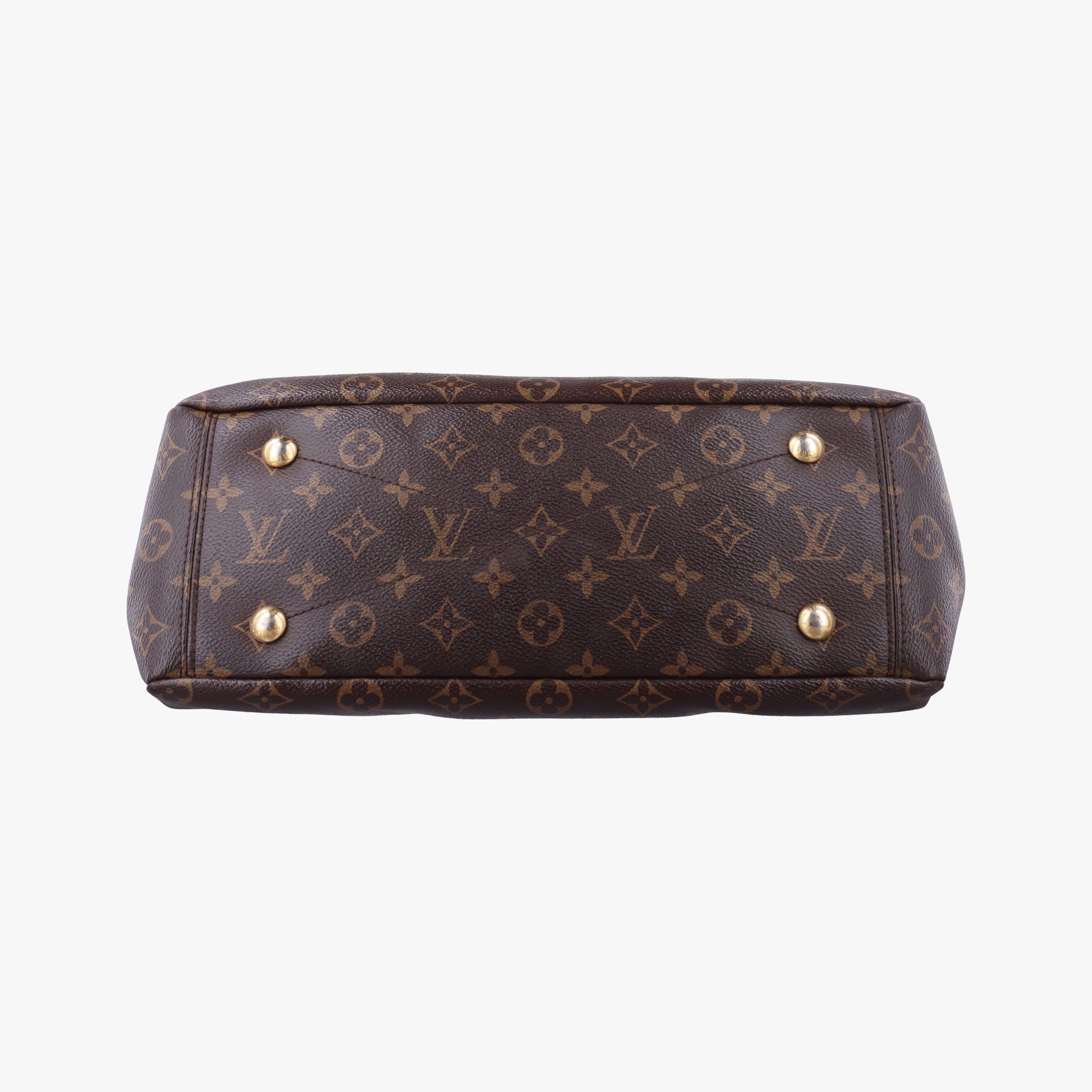 Pre-owned Louis Vuitton PALLAS Brown×CERISE Monogram Canvas×calf leather M41175 shoulderbag | stylenewstar