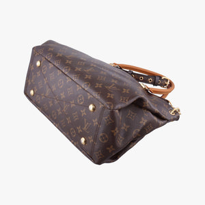 Pre-owned Louis Vuitton PALLAS Brown×CERISE Monogram Canvas×calf leather M41175 shoulderbag | stylenewstar