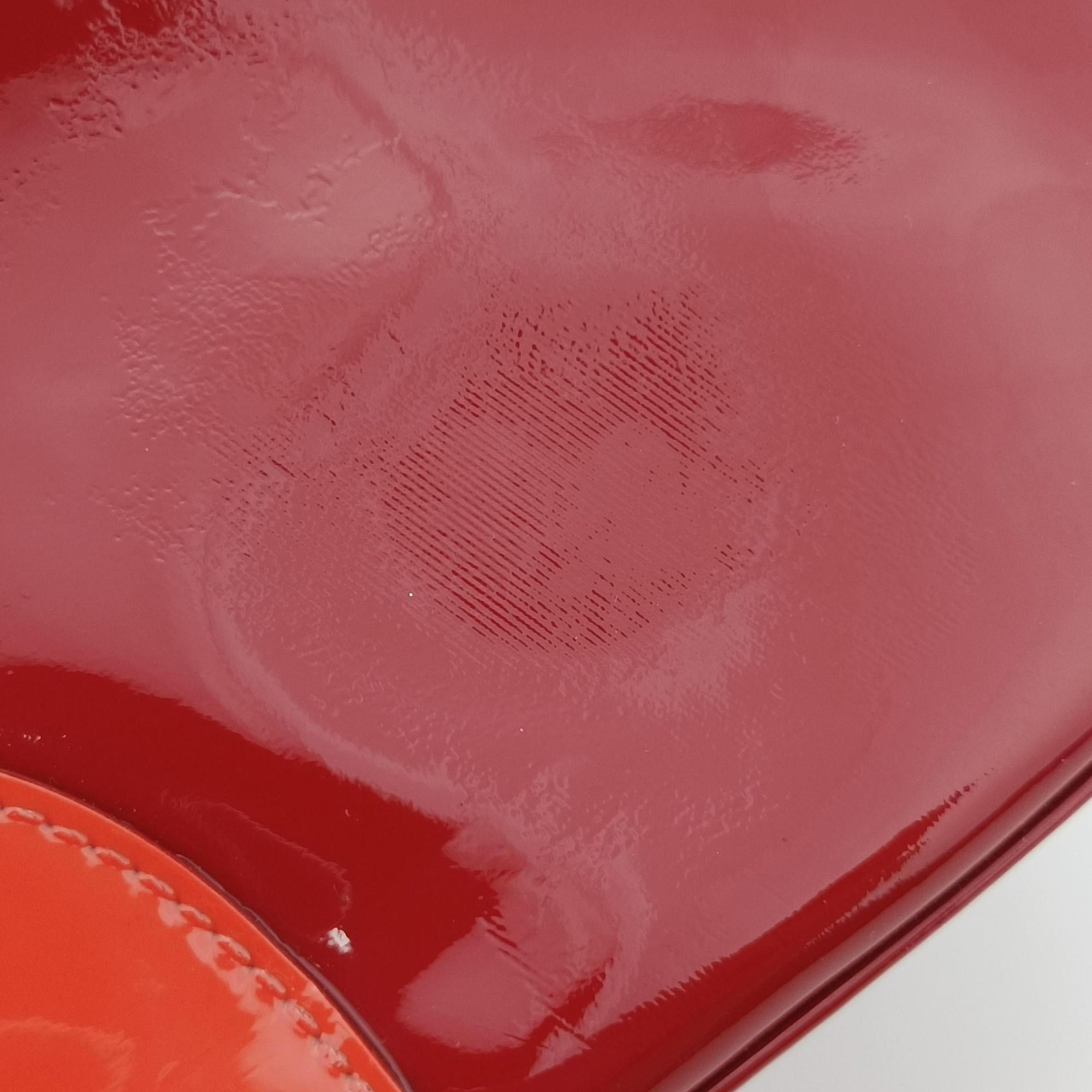 Pre-owned Christian Dior Maris Pearl Red patent  handbag | stylenewstar
