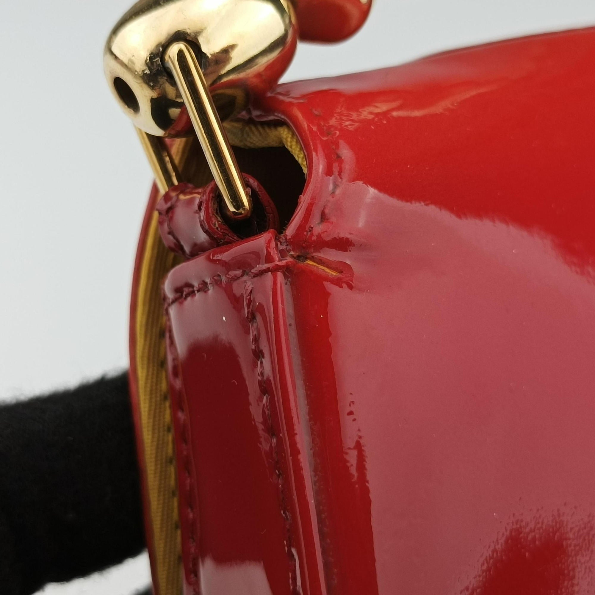 Pre-owned Christian Dior Maris Pearl Red patent  handbag | stylenewstar