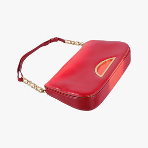 Pre-owned Christian Dior Maris Pearl Red patent  handbag | stylenewstar
