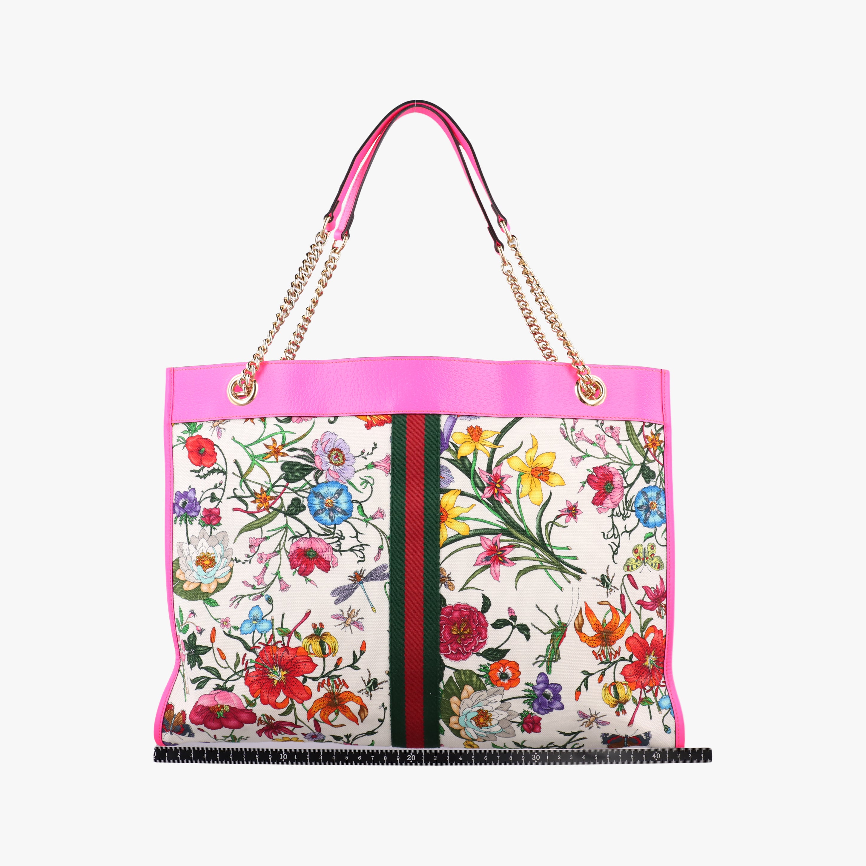 Vintage Gucci Rajah White×Pink×Multicolor canvas×leather 537219 shoulderbag | stylenewstar