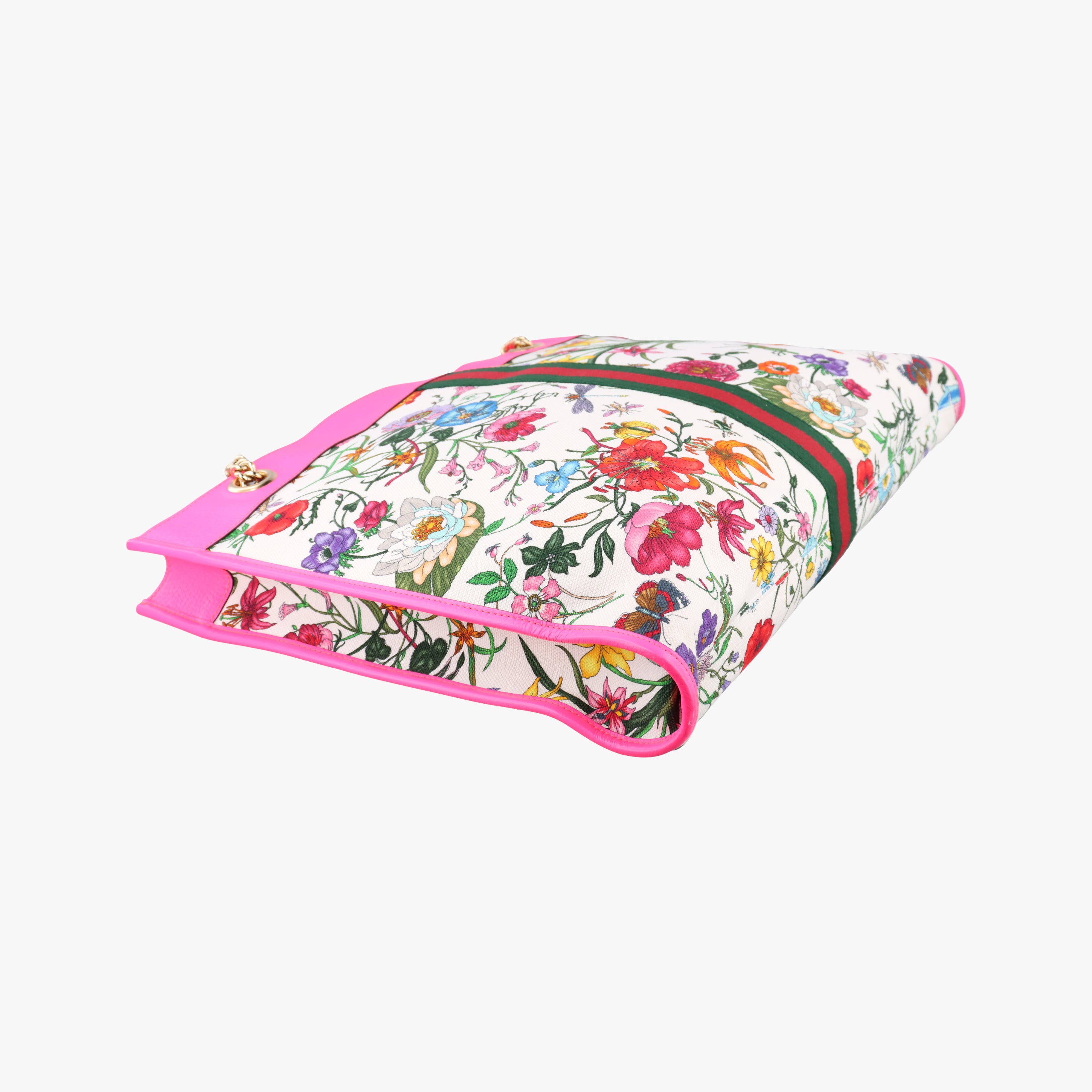 Vintage Gucci Rajah White×Pink×Multicolor canvas×leather 537219 shoulderbag | stylenewstar