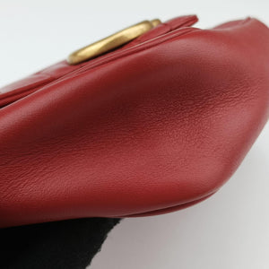 Pre-owned Gucci GG Marmont Red Leather 476433 shoulderbag | stylenewstar