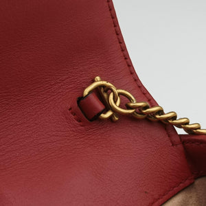 Pre-owned Gucci GG Marmont Red Leather 476433 shoulderbag | stylenewstar