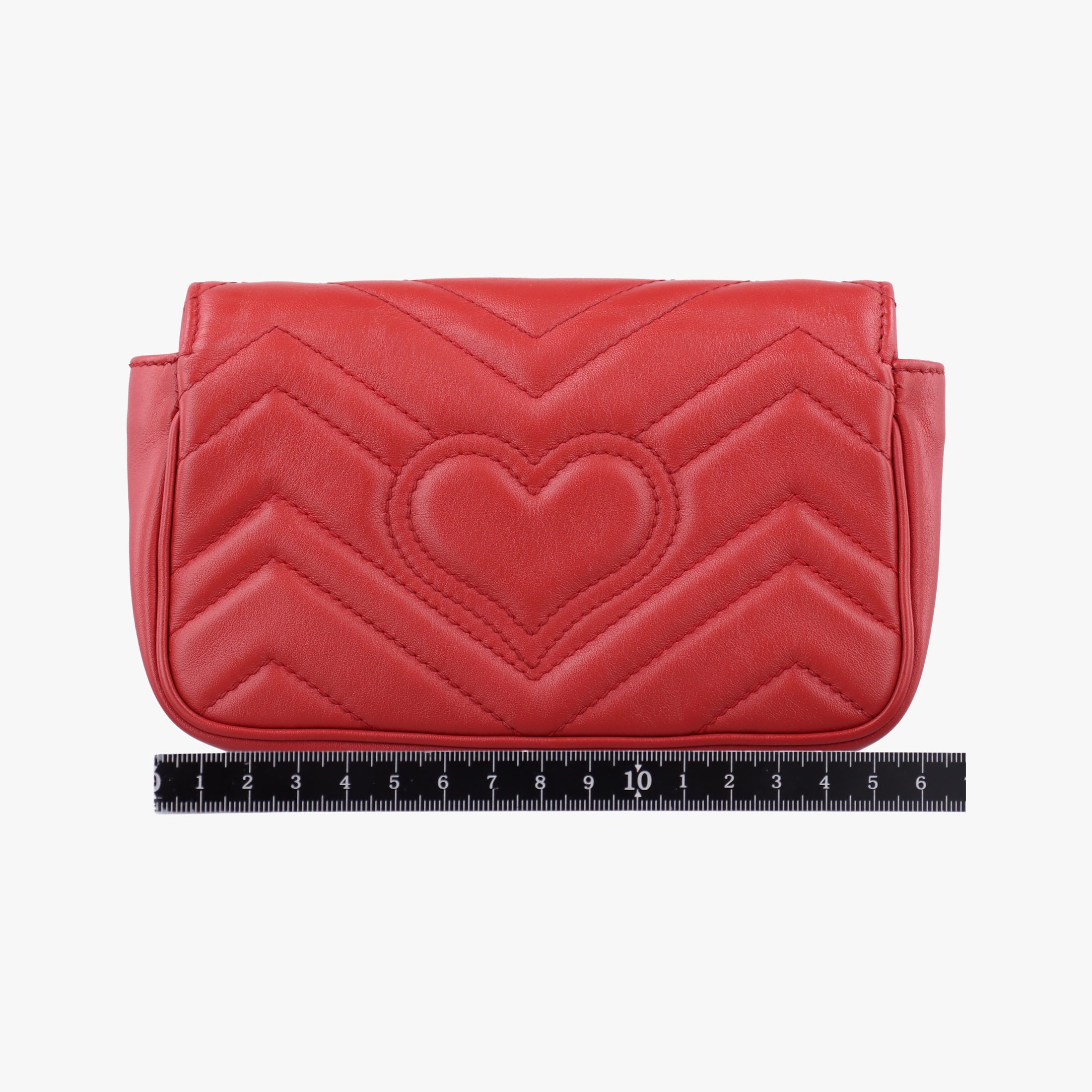 Pre-owned Gucci GG Marmont Red Leather 476433 shoulderbag | stylenewstar