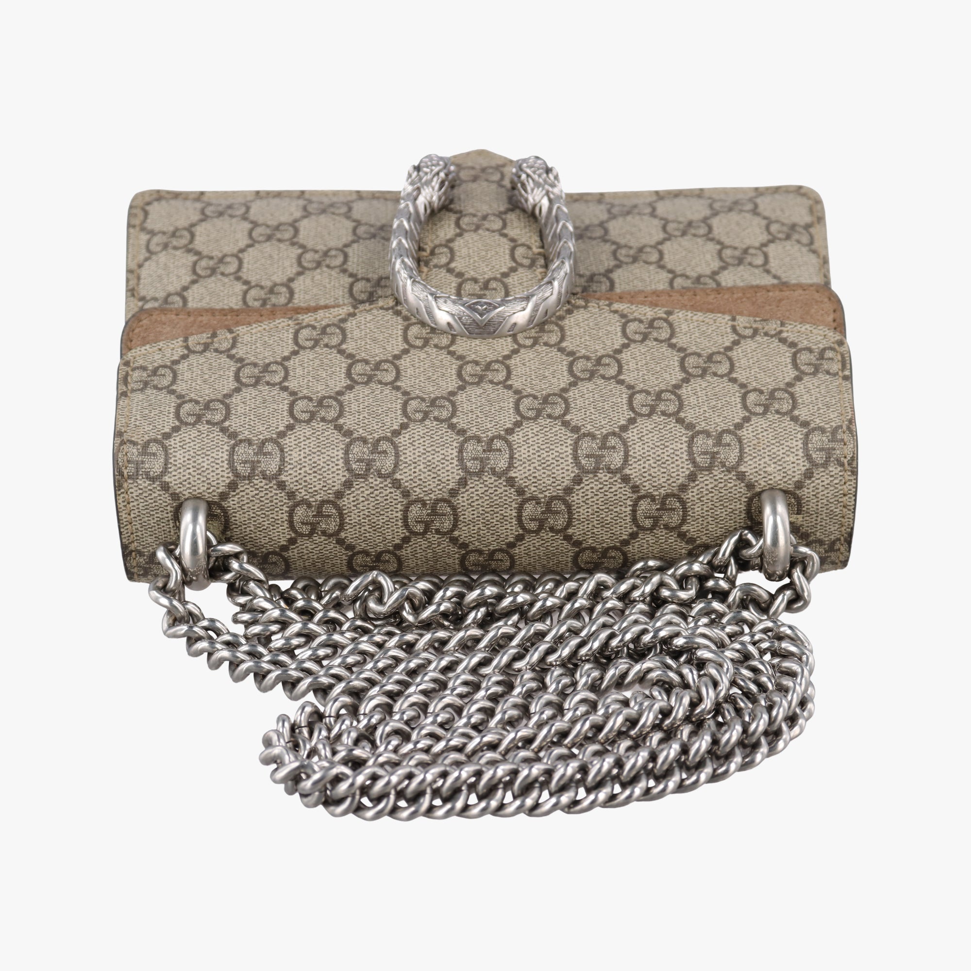 Pre-owned Gucci Dionysus Brown PVC coated canvas ×suede 421970 shoulderbag | stylenewstar