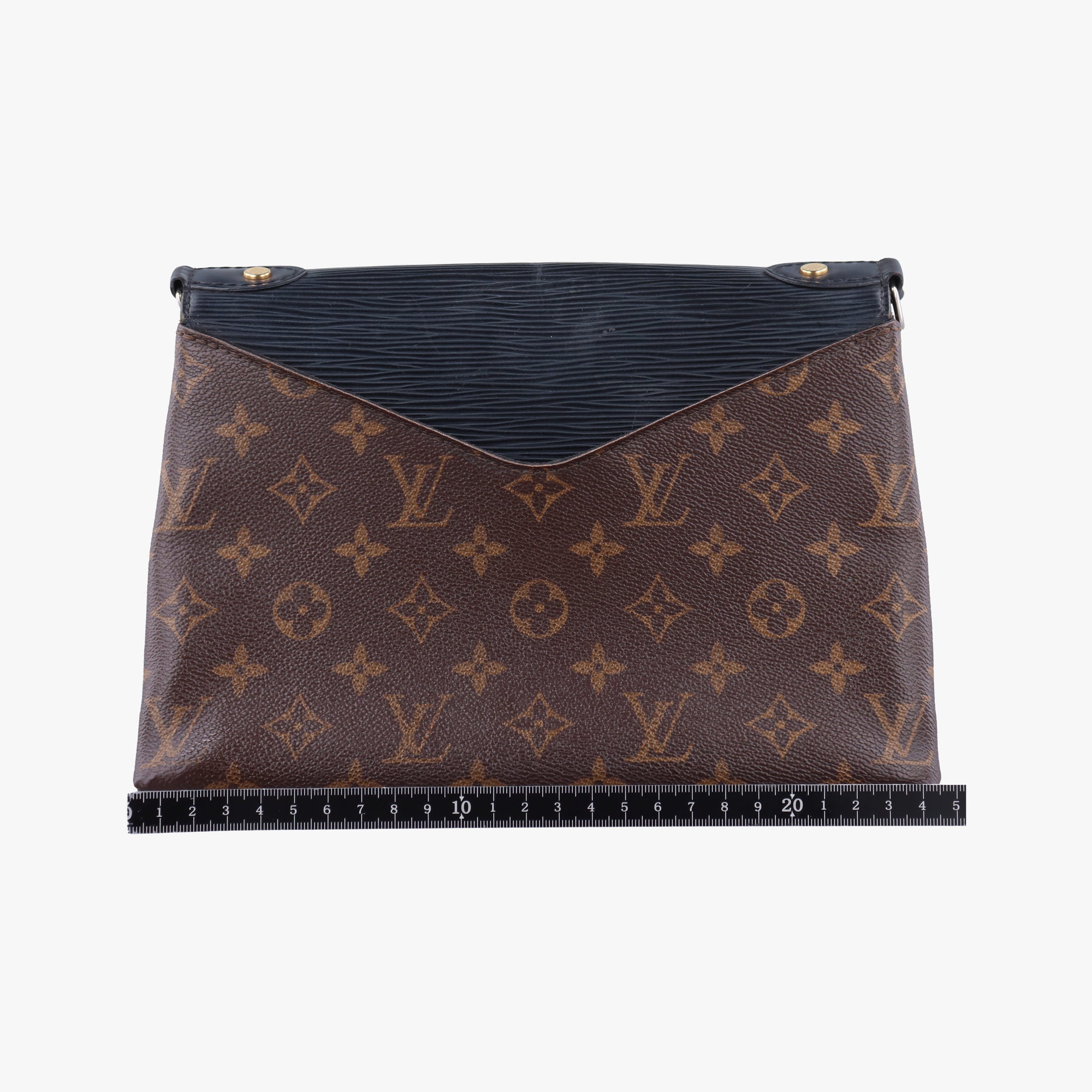 Vintage Louis Vuitton Saint Michel Freesia Brown×Noir Monogram Canvas×epi M44030 shoulderbag | stylenewstar