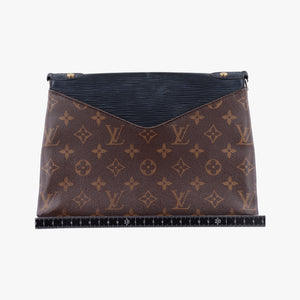 Vintage Louis Vuitton Saint Michel Freesia Brown×Noir Monogram Canvas×epi M44030 shoulderbag | stylenewstar