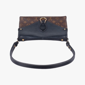 Vintage Louis Vuitton Saint Michel Freesia Brown×Noir Monogram Canvas×epi M44030 shoulderbag | stylenewstar