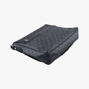 Pre-owned Louis Vuitton DANIEL MM Noir Damier GRAPHITE N58029 shoulderbag | stylenewstar