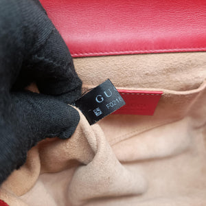 Pre-owned Gucci Padlock Red Leather 432182 shoulderbag | stylenewstar
