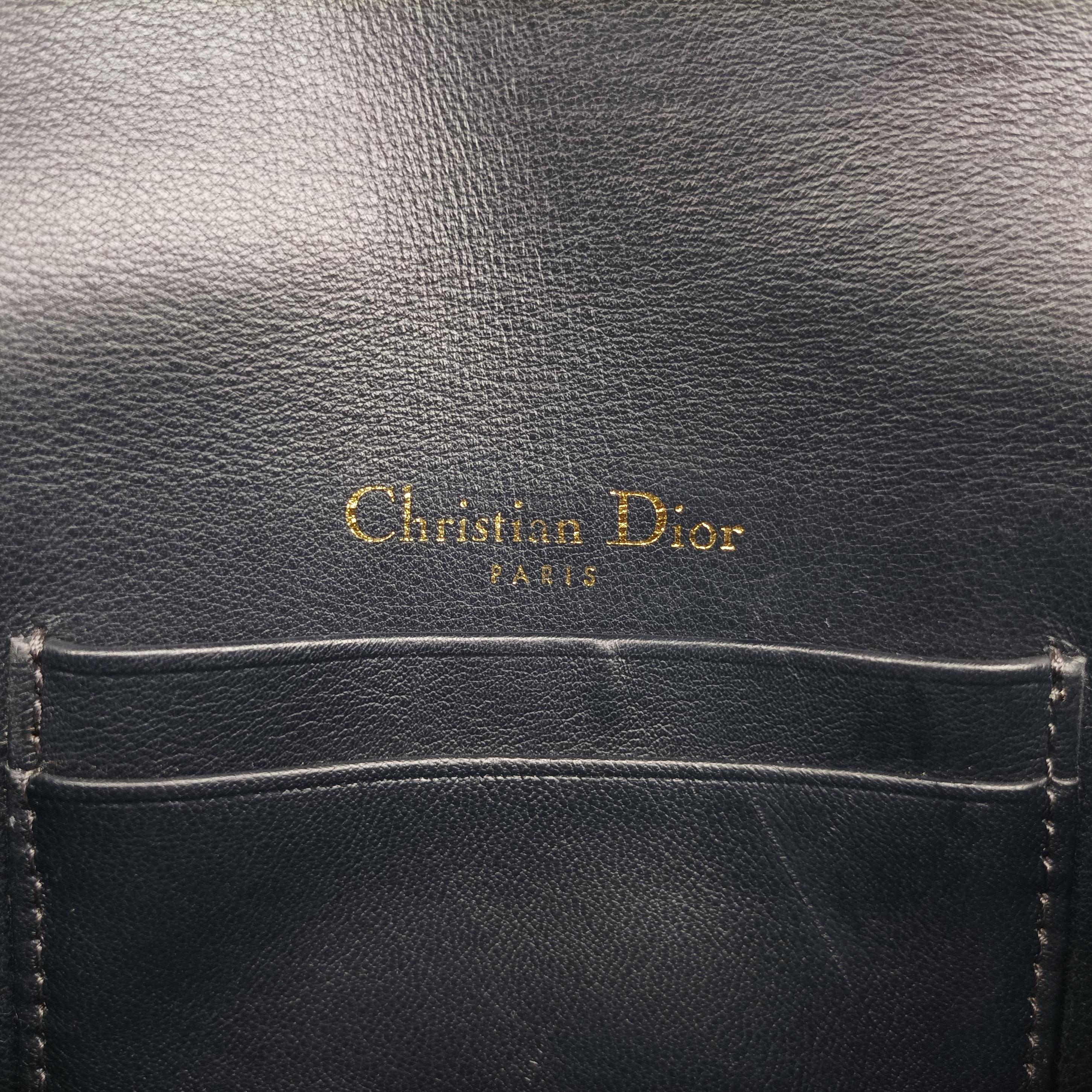 Pre-owned Christian Dior Saddle Navy×Gray jacquard  bum bag/waist bag | stylenewstar
