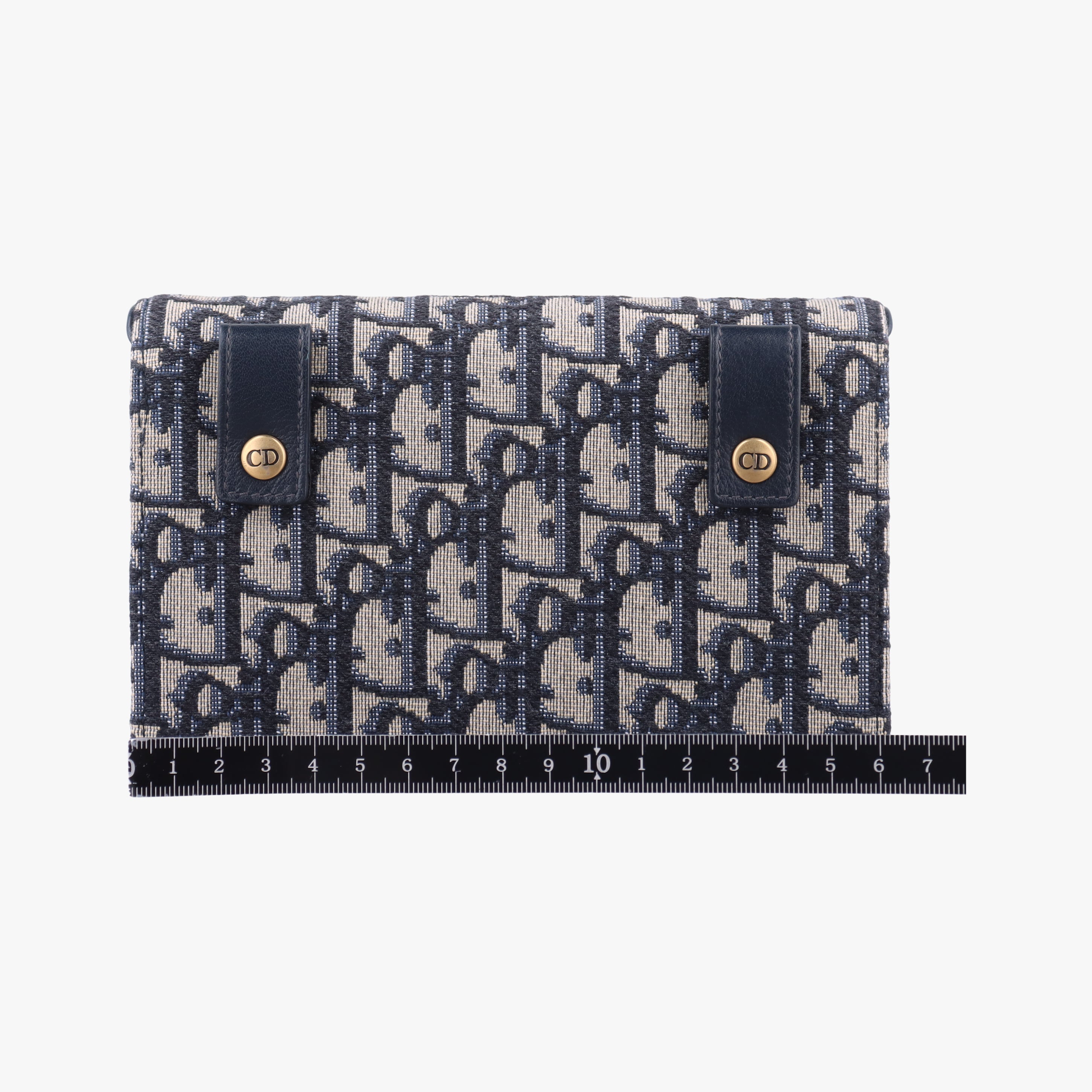 Pre-owned Christian Dior Saddle Navy×Gray jacquard  bum bag/waist bag | stylenewstar