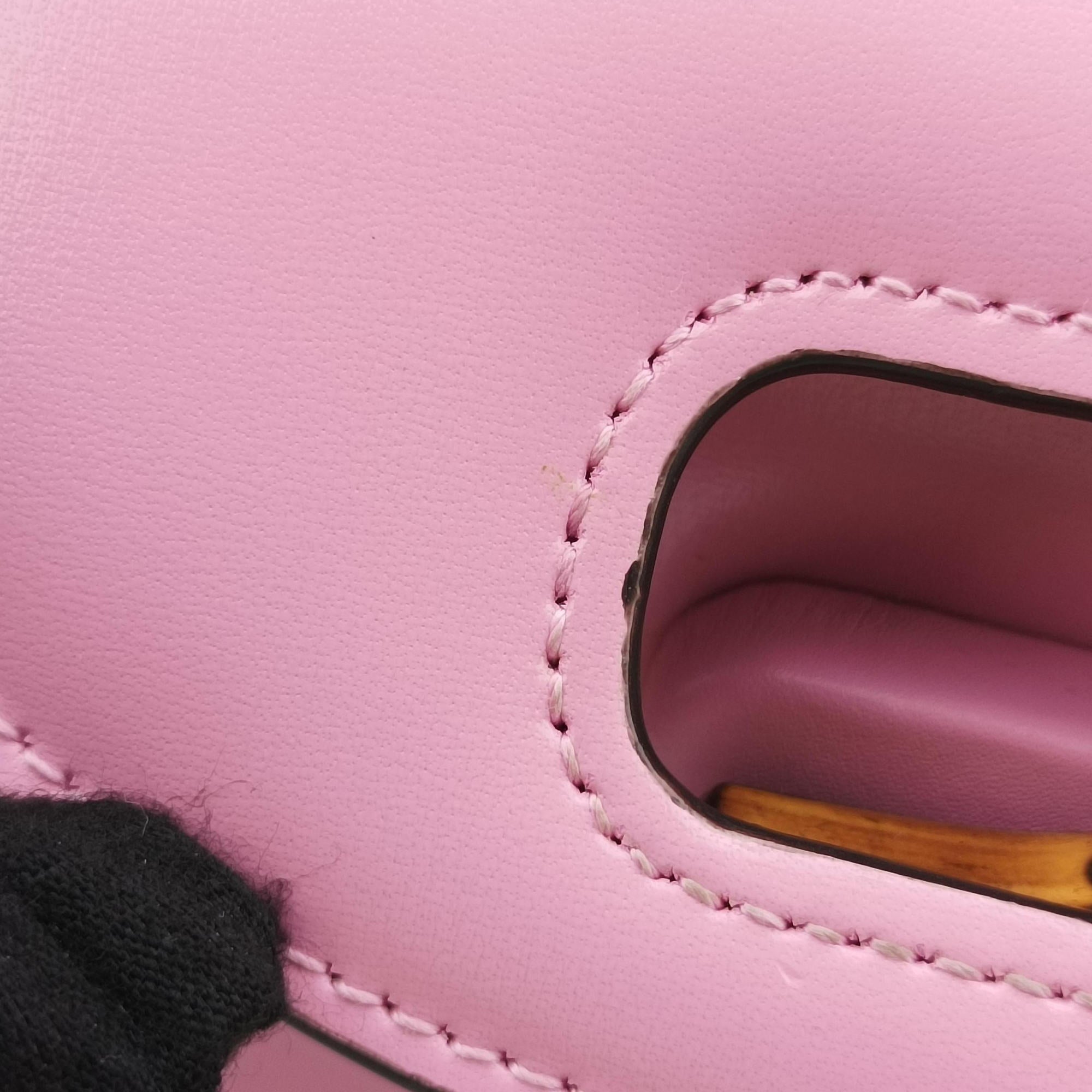Pre-owned Gucci Bamboo Pink Leather 686864 shoulderbag | stylenewstar