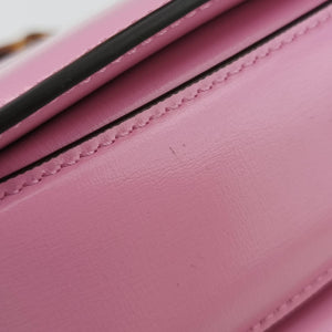 Pre-owned Gucci Bamboo Pink Leather 686864 shoulderbag | stylenewstar