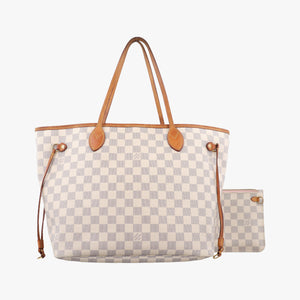 Pre-owned Louis Vuitton NEVERFULL MM AZUR Damier Canvas N51107 shoulderbag | stylenewstar