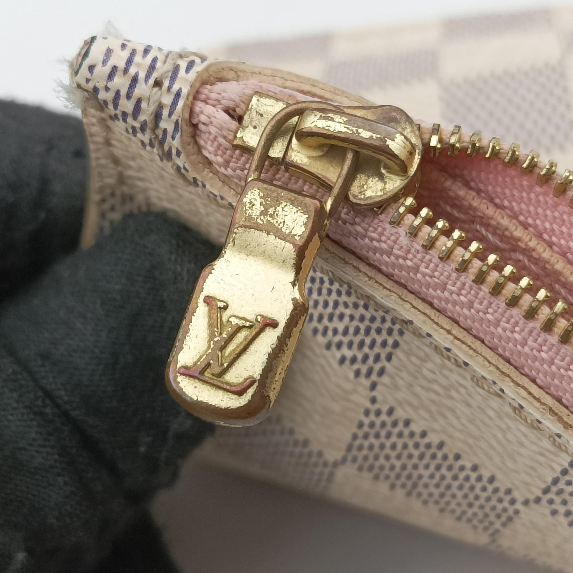 Pre-owned Louis Vuitton NEVERFULL MM AZUR Damier Canvas N51107 shoulderbag | stylenewstar