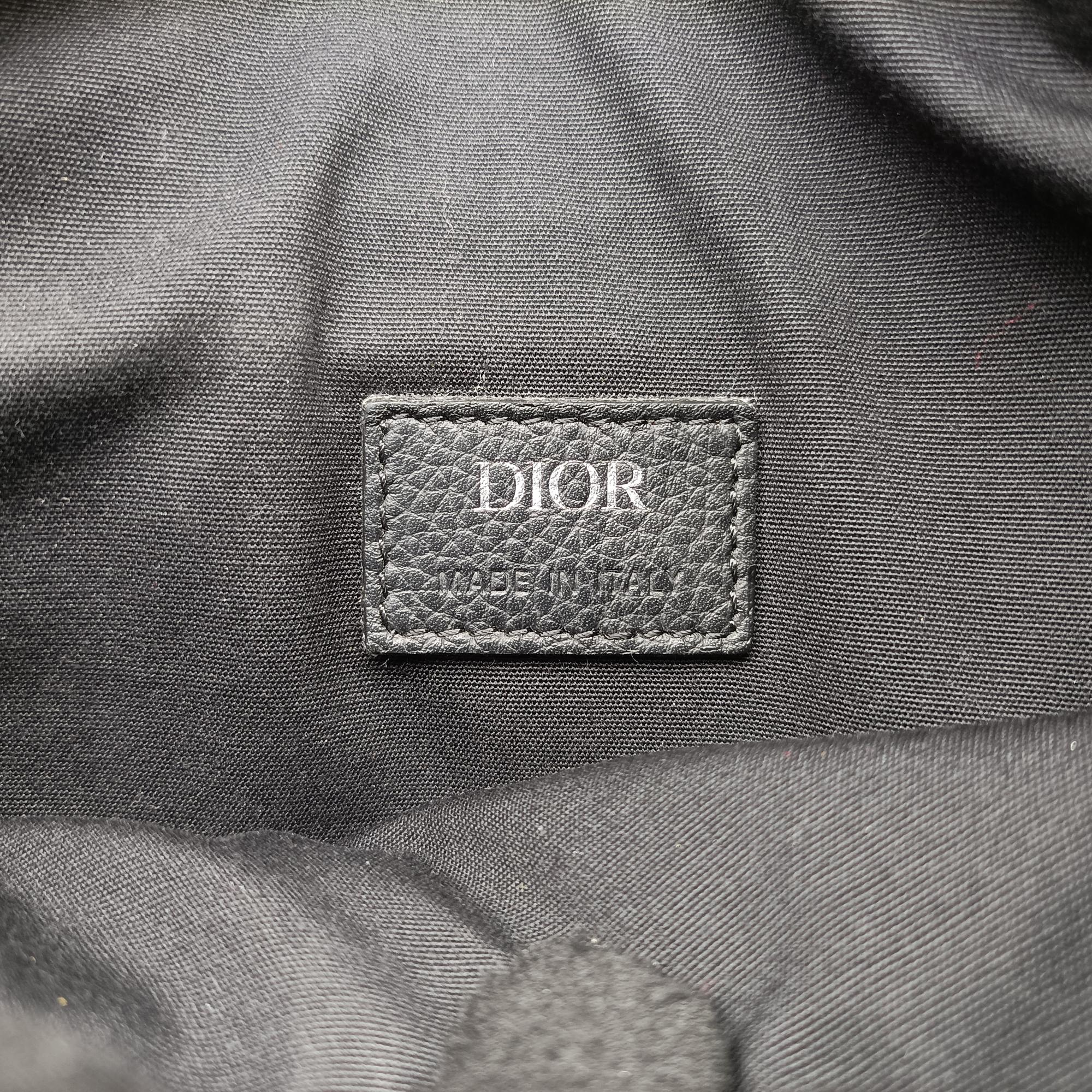Vintage Christian Dior saddle Navy×Gray Jacquard  crossbodybag | stylenewstar