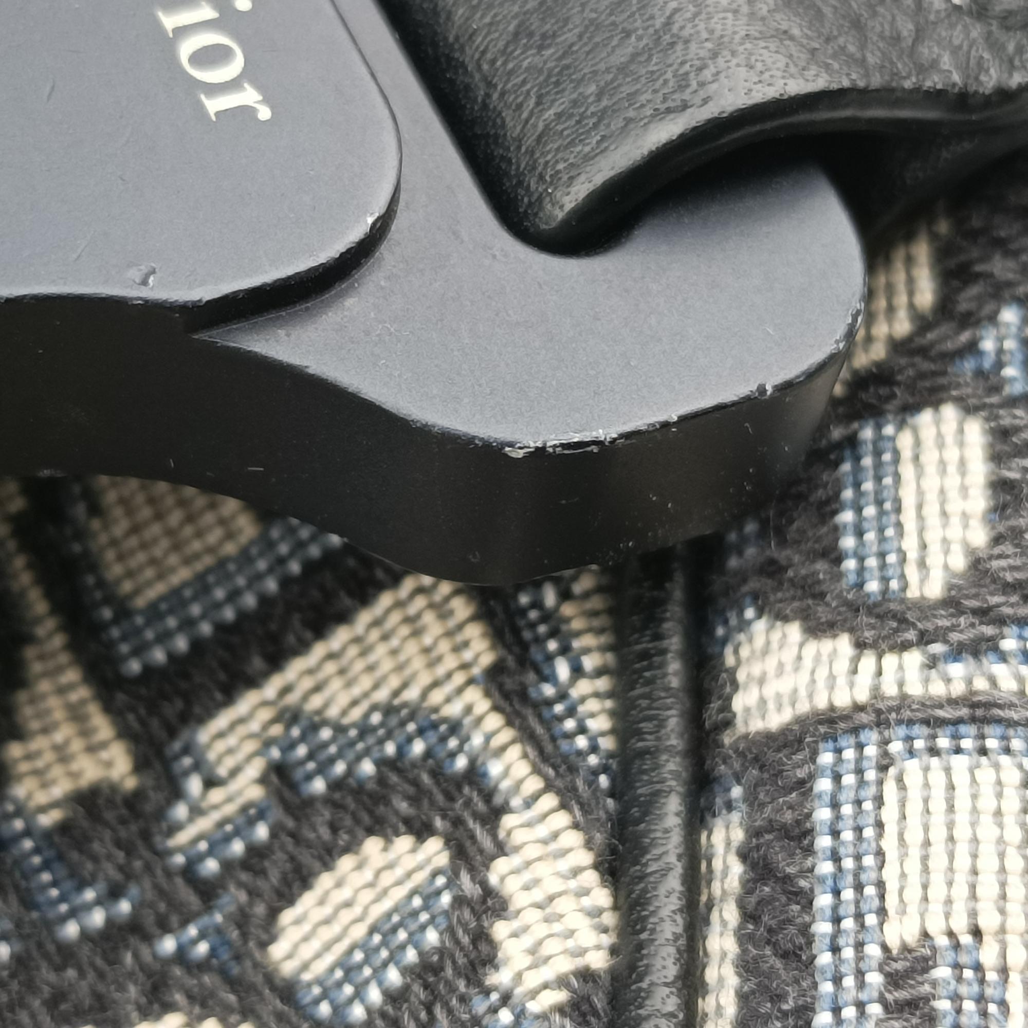 Vintage Christian Dior saddle Navy×Gray Jacquard  crossbodybag | stylenewstar