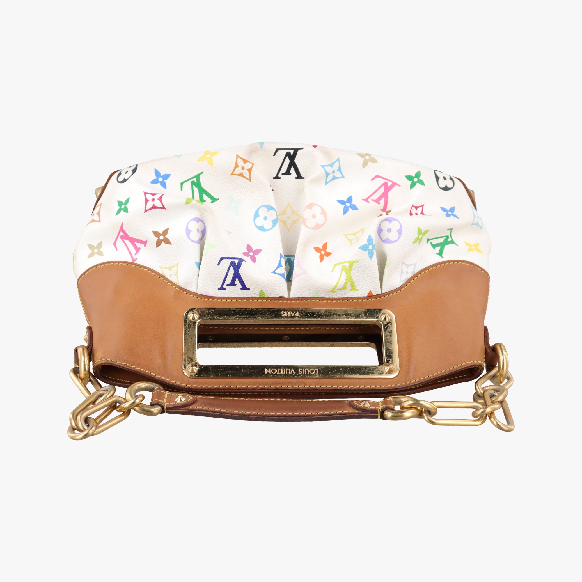 Secondhand Louis Vuitton JUDY PM white Monogram Multicolor M40257 shoulderbag | stylenewstar