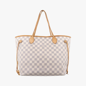 Pre-owned Louis Vuitton Neverfull MM Azur Damier Canvas N51107 handbag | stylenewstar