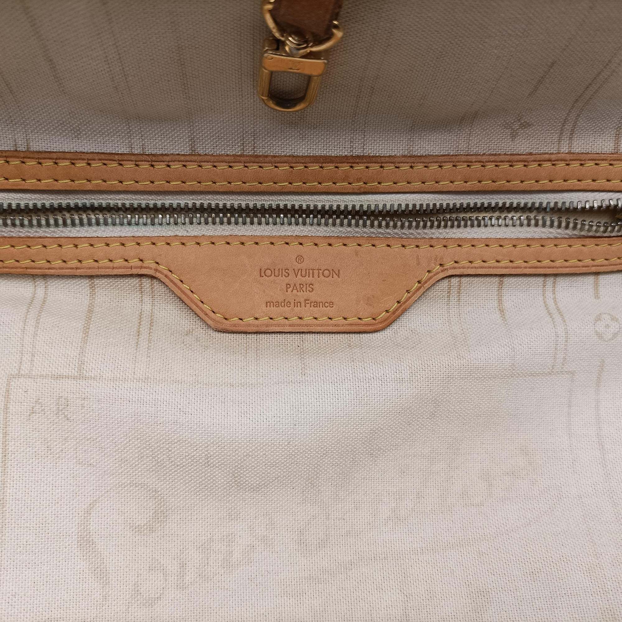Pre-owned Louis Vuitton Neverfull MM Azur Damier Canvas N51107 handbag | stylenewstar