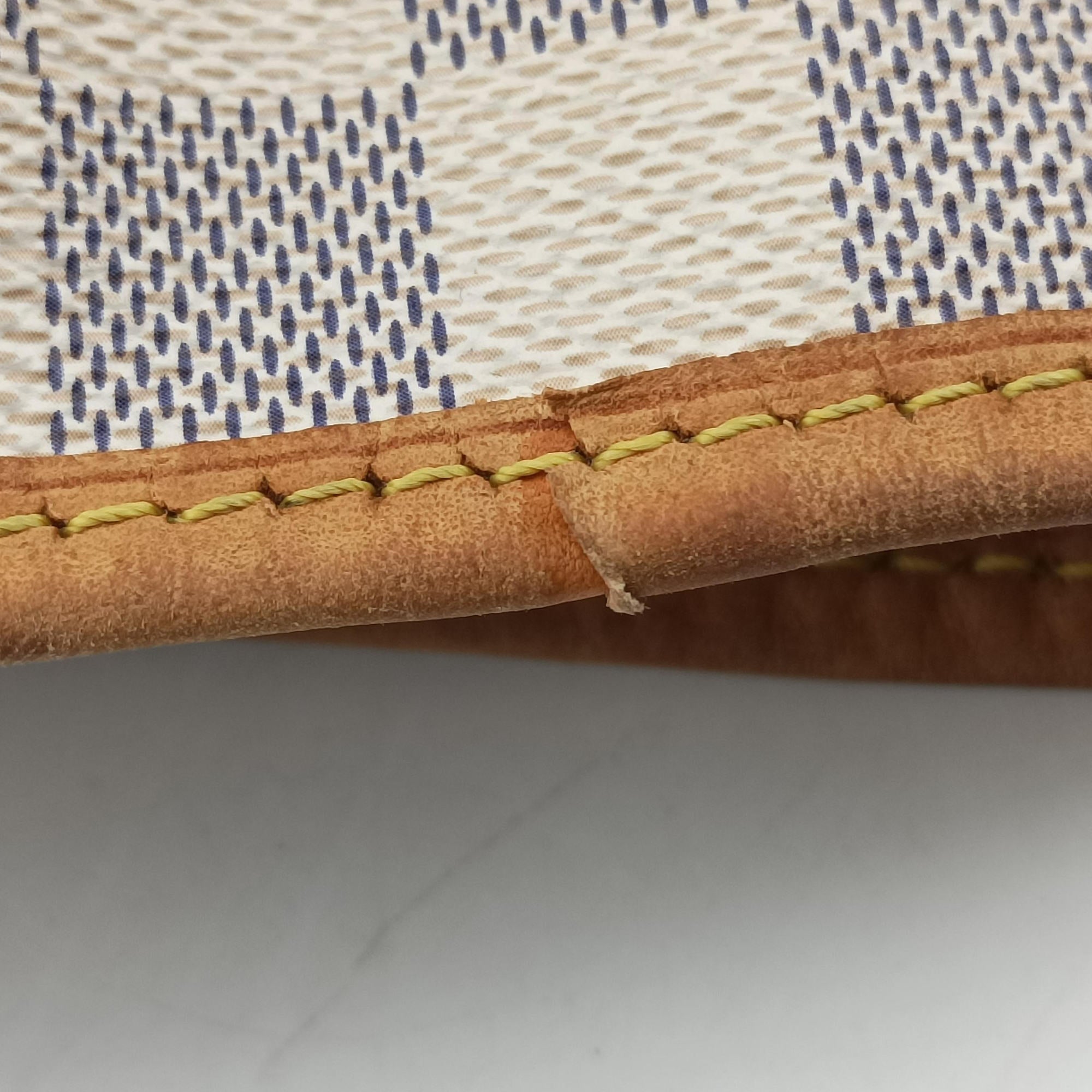 Pre-owned Louis Vuitton Neverfull MM Azur Damier Canvas N51107 handbag | stylenewstar