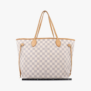 Pre-owned Louis Vuitton Neverfull MM Azur Damier Canvas N51107 handbag | stylenewstar