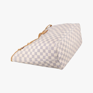 Pre-owned Louis Vuitton Neverfull MM Azur Damier Canvas N51107 handbag | stylenewstar