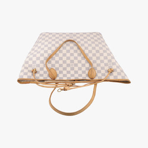 Pre-owned Louis Vuitton Neverfull MM Azur Damier Canvas N51107 handbag | stylenewstar