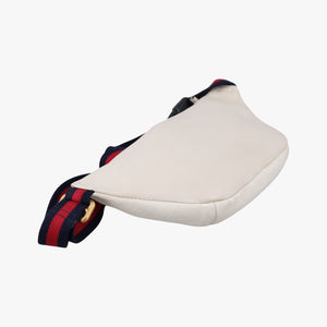Pre-owned Gucci Gucci print White Leather 527792 bum bag/waist bag | stylenewstar