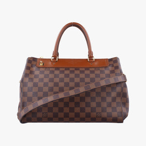 Pre-owned Louis Vuitton GREENWICH EBENE Damier Canvas×calf leather N41337 shoulderbag | stylenewstar