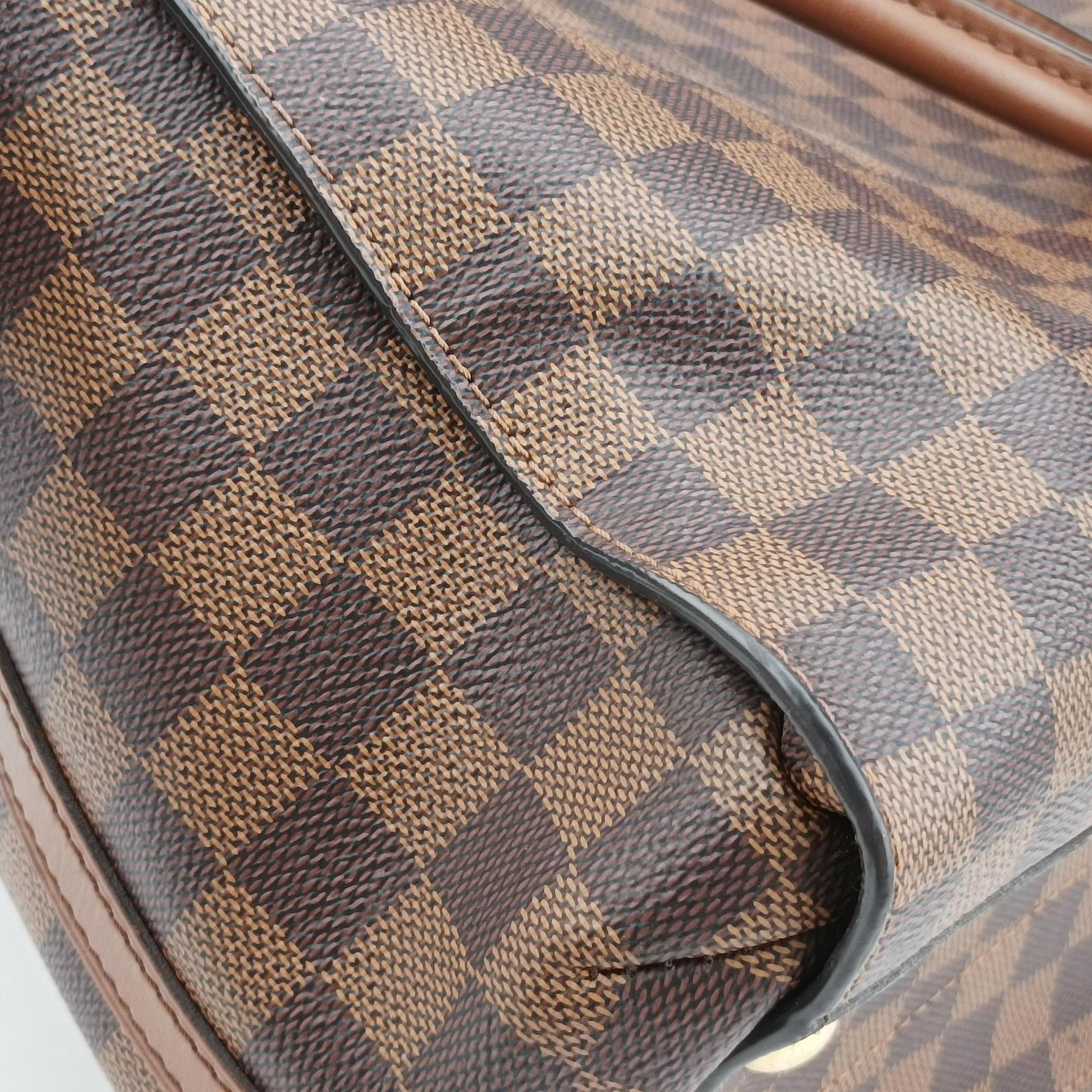 Pre-owned Louis Vuitton GREENWICH EBENE Damier Canvas×calf leather N41337 shoulderbag | stylenewstar
